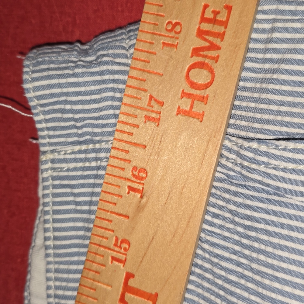 American Eagle Outfitters Classic Fit Flat Front Blue Pin Stripe Chinco Pants - Picture 10 of 12